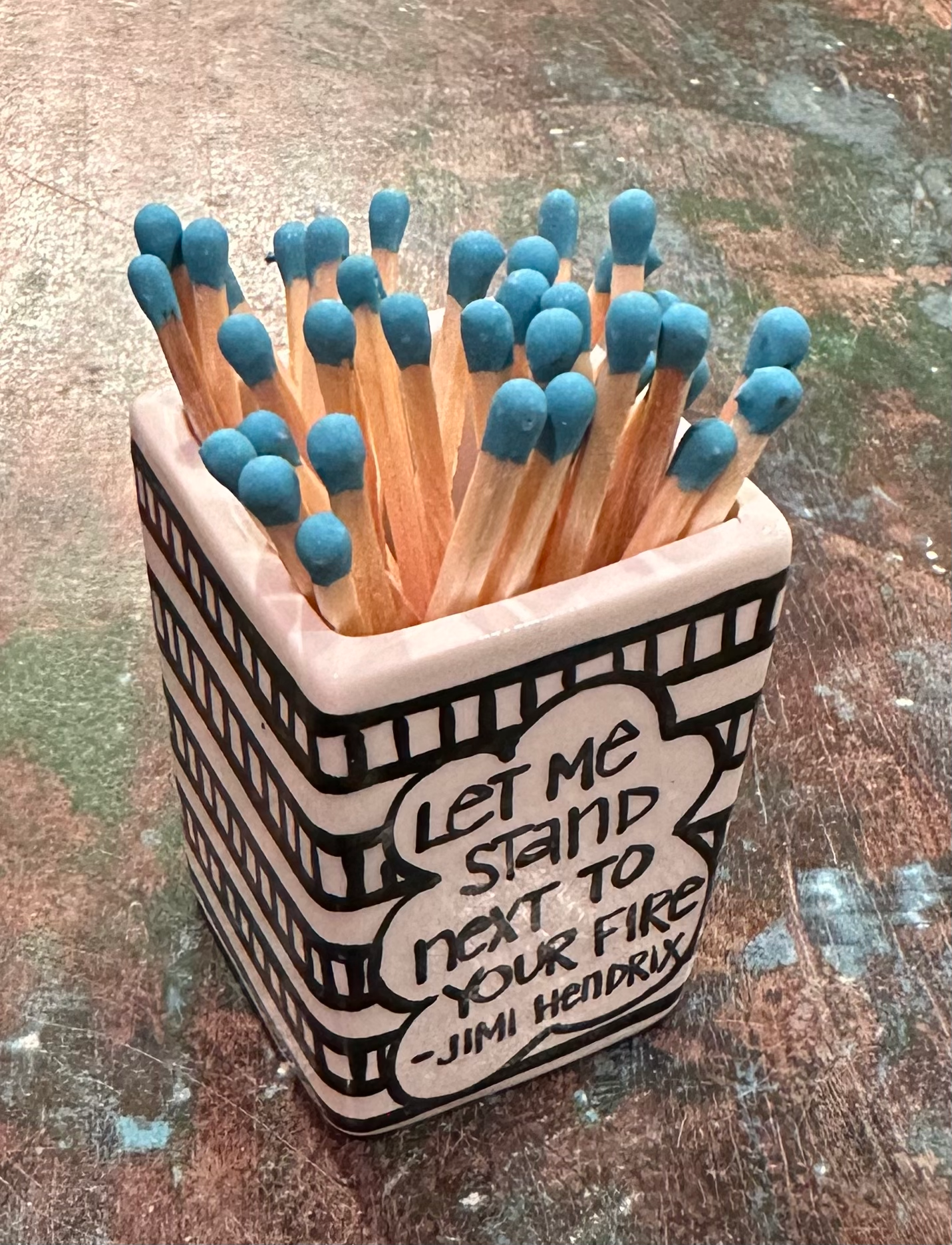 Matchstick Holder "Great Balls of Fire"